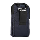 Universal Multi-function Plaid Texture Double Layer Zipper Sports Waist Bag / Shoulder Bag for iPhone X & 7 & 7 Plus / Galaxy S9+ / S8+ / Note 8 / Sony Xperia Z5 / Huawei Mate 8, Size: 16.5 x 9.0 x 3.0cm(Dark Blue)