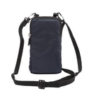 Universal Multi-function Plaid Texture Double Layer Zipper Sports Waist Bag / Shoulder Bag for iPhone X & 7 & 7 Plus / Galaxy S9+ / S8+ / Note 8 / Sony Xperia Z5 / Huawei Mate 8, Size: 16.5 x 9.0 x 3.0cm(Dark Blue)