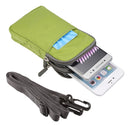 Universal Multi-function Plaid Texture Double Layer Zipper Sports Waist Bag / Shoulder Bag for iPhone X & 7 & 7 Plus / Galaxy S9+ / S8+ / Note 8 / Sony Xperia Z5 / Huawei Mate 8, Size: 16.5 x 9.0 x 3.0cm(Green)
