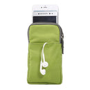 Universal Multi-function Plaid Texture Double Layer Zipper Sports Waist Bag / Shoulder Bag for iPhone X & 7 & 7 Plus / Galaxy S9+ / S8+ / Note 8 / Sony Xperia Z5 / Huawei Mate 8, Size: 16.5 x 9.0 x 3.0cm(Green)