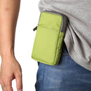 Universal Multi-function Plaid Texture Double Layer Zipper Sports Waist Bag / Shoulder Bag for iPhone X & 7 & 7 Plus / Galaxy S9+ / S8+ / Note 8 / Sony Xperia Z5 / Huawei Mate 8, Size: 16.5 x 9.0 x 3.0cm(Green)
