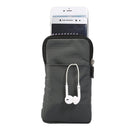 Universal Multi-function Plaid Texture Double Layer Zipper Sports Waist Bag / Shoulder Bag for iPhone X & 7 & 7 Plus / Galaxy S9+ / S8+ / Note 8 / Sony Xperia Z5 / Huawei Mate 8, Size: 16.5 x 9.0 x 3.0cm(Grey)