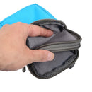 Universal Multi-function Plaid Texture Double Layer Zipper Sports Waist Bag / Shoulder Bag for iPhone X & 7 & 7 Plus / Galaxy S9+ / S8+ / Note 8 / Sony Xperia Z5 / Huawei Mate 8, Size: 16.5 x 9.0 x 3.0cm(Blue)