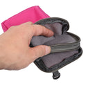 Universal Multi-function Plaid Texture Double Layer Zipper Sports Waist Bag / Shoulder Bag for iPhone X & 7 & 7 Plus / Galaxy S9+ / S8+ / Note 8 / Sony Xperia Z5 / Huawei Mate 8, Size: 16.5 x 9.0 x 3.0cm(Magenta)