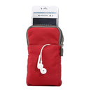 Universal Multi-function Plaid Texture Double Layer Zipper Sports Waist Bag / Shoulder Bag for iPhone X & 7 & 7 Plus / Galaxy S9+ / S8+ / Note 8 / Sony Xperia Z5 / Huawei Mate 8, Size: 16.5 x 9.0 x 3.0cm(Red)