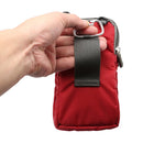 Universal Multi-function Plaid Texture Double Layer Zipper Sports Waist Bag / Shoulder Bag for iPhone X & 7 & 7 Plus / Galaxy S9+ / S8+ / Note 8 / Sony Xperia Z5 / Huawei Mate 8, Size: 16.5 x 9.0 x 3.0cm(Red)