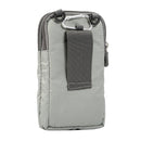 Universal Multi-function Plaid Texture Double Layer Zipper Sports Waist Bag / Shoulder Bag for iPhone X & 7 & 7 Plus / Galaxy S9+ / S8+ / Note 8 / Sony Xperia Z5 / Huawei Mate 8, Size: 16.5 x 9.0 x 3.0cm(Silver)