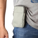 Universal Multi-function Plaid Texture Double Layer Zipper Sports Waist Bag / Shoulder Bag for iPhone X & 7 & 7 Plus / Galaxy S9+ / S8+ / Note 8 / Sony Xperia Z5 / Huawei Mate 8, Size: 16.5 x 9.0 x 3.0cm(Silver)