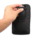 6.4 inch Multifunctional Waterproof Canvas Sports Storage Waist Packs / Phone Cases / Hiking Bag / Camping Bag with Hanging Hook for iPhone 7 Plus / 6S Plus / Galaxy S7 Edge+ / Galaxy Note 8(Black)