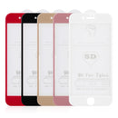 For iPhone 7 Plus 0.3mm 9H Surface Hardness 5D Curved Silk-screen Tempered Glass Screen Protector Film(White)