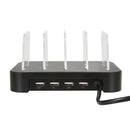 CE / RoHS Certificated Portable 5V 24W 4-USB Port Smart Quick Charger with 1.5m Charging Cable