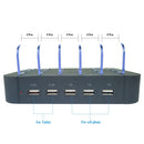 Portable 5V 30W 5-USB Port Smart Quick Charger with Charging Cable
