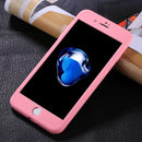 For iPhone 8 Plus & 7 Plus Stylish Lightweight 360 Degree Shockproof Detachable TPU + PC Combination Protective Case (Pink)