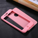 For iPhone 8 Plus & 7 Plus Stylish Lightweight 360 Degree Shockproof Detachable TPU + PC Combination Protective Case (Pink)