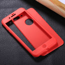 For iPhone 8 Plus & 7 Plus Stylish Lightweight 360 Degree Shockproof Detachable TPU + PC Combination Protective Case (Red)