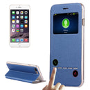 For iPhone 8 Plus & 7 Plus Horizontal Flip Leather Case with Call Display ID & Holder(Blue)