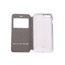 For iPhone 8 Plus & 7 Plus Horizontal Flip Leather Case with Call Display ID & Holder(Blue)