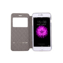 For iPhone 8 Plus & 7 Plus Horizontal Flip Leather Case with Call Display ID & Holder(Blue)