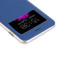 For iPhone 8 Plus & 7 Plus Horizontal Flip Leather Case with Call Display ID & Holder(Blue)