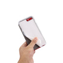 For iPhone 8 Plus & 7 Plus Horizontal Flip Leather Case with Call Display ID & Holder(Red)