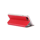 For iPhone 8 Plus & 7 Plus Horizontal Flip Leather Case with Call Display ID & Holder(Red)