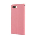 GOOSPERY FANCY DIARY for iPhone 8 Plus & 7 Plus Cross Texture Horizontal Flip Leather Case with Card Slots & Wallet & Holder(Pink)