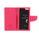 GOOSPERY FANCY DIARY for iPhone 8 Plus & 7 Plus Cross Texture Horizontal Flip Leather Case with Card Slots & Wallet & Holder(Pink)