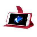 GOOSPERY FANCY DIARY for iPhone 8 Plus & 7 Plus Cross Texture Horizontal Flip Leather Case with Card Slots & Wallet & Holder(Pink)