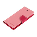 GOOSPERY FANCY DIARY for iPhone 8 Plus & 7 Plus Cross Texture Horizontal Flip Leather Case with Card Slots & Wallet & Holder(Pink)