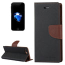 GOOSPERY FANCY DIARY for iPhone 8 Plus & 7 Plus Cross Texture Horizontal Flip Leather Case with Card Slots & Wallet & Holder(Taupe)