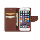 GOOSPERY FANCY DIARY for iPhone 8 Plus & 7 Plus Cross Texture Horizontal Flip Leather Case with Card Slots & Wallet & Holder(Taupe)