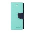 GOOSPERY FANCY DIARY for iPhone 8 Plus & 7 Plus Cross Texture Horizontal Flip Leather Case with Card Slots & Wallet & Holder(Blue)