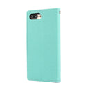 GOOSPERY FANCY DIARY for iPhone 8 Plus & 7 Plus Cross Texture Horizontal Flip Leather Case with Card Slots & Wallet & Holder(Blue)