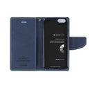 GOOSPERY FANCY DIARY for iPhone 8 Plus & 7 Plus Cross Texture Horizontal Flip Leather Case with Card Slots & Wallet & Holder(Blue)