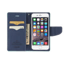 GOOSPERY FANCY DIARY for iPhone 8 Plus & 7 Plus Cross Texture Horizontal Flip Leather Case with Card Slots & Wallet & Holder(Blue)