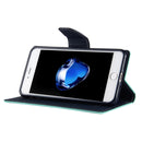 GOOSPERY FANCY DIARY for iPhone 8 Plus & 7 Plus Cross Texture Horizontal Flip Leather Case with Card Slots & Wallet & Holder(Blue)