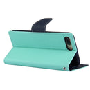 GOOSPERY FANCY DIARY for iPhone 8 Plus & 7 Plus Cross Texture Horizontal Flip Leather Case with Card Slots & Wallet & Holder(Blue)