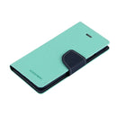 GOOSPERY FANCY DIARY for iPhone 8 Plus & 7 Plus Cross Texture Horizontal Flip Leather Case with Card Slots & Wallet & Holder(Blue)