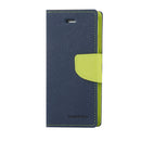 GOOSPERY FANCY DIARY for iPhone 8 Plus & 7 Plus Cross Texture Horizontal Flip Leather Case with Card Slots & Wallet & Holder(navy)