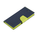 GOOSPERY FANCY DIARY for iPhone 8 Plus & 7 Plus Cross Texture Horizontal Flip Leather Case with Card Slots & Wallet & Holder(navy)