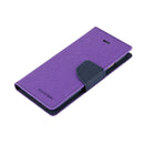 GOOSPERY FANCY DIARY for iPhone 8 Plus & 7 Plus Cross Texture Horizontal Flip Leather Case with Card Slots & Wallet & Holder(Purple)