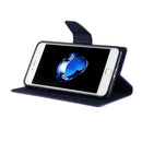 GOOSPERY FANCY DIARY for iPhone 8 Plus & 7 Plus Cross Texture Horizontal Flip Leather Case with Card Slots & Wallet & Holder(Purple)