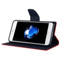 GOOSPERY FANCY DIARY for iPhone 8 Plus & 7 Plus Cross Texture Horizontal Flip Leather Case with Card Slots & Wallet & Holder(Red)