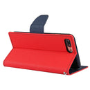 GOOSPERY FANCY DIARY for iPhone 8 Plus & 7 Plus Cross Texture Horizontal Flip Leather Case with Card Slots & Wallet & Holder(Red)