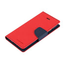 GOOSPERY FANCY DIARY for iPhone 8 Plus & 7 Plus Cross Texture Horizontal Flip Leather Case with Card Slots & Wallet & Holder(Red)