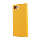 GOOSPERY FANCY DIARY for iPhone 8 Plus & 7 Plus Cross Texture Horizontal Flip Leather Case with Card Slots & Wallet & Holder(Yellow)