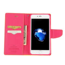 GOOSPERY FANCY DIARY for iPhone 8 Plus & 7 Plus Cross Texture Horizontal Flip Leather Case with Card Slots & Wallet & Holder(Yellow)