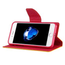 GOOSPERY FANCY DIARY for iPhone 8 Plus & 7 Plus Cross Texture Horizontal Flip Leather Case with Card Slots & Wallet & Holder(Yellow)