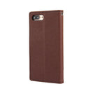 GOOSPERY FANCY DIARY for iPhone 8 Plus & 7 Plus Cross Texture Horizontal Flip Leather Case with Card Slots & Wallet & Holder(Brown)