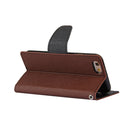 GOOSPERY FANCY DIARY for iPhone 8 Plus & 7 Plus Cross Texture Horizontal Flip Leather Case with Card Slots & Wallet & Holder(Brown)